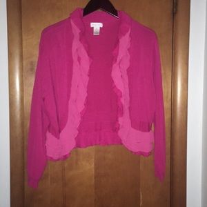 Pink Ruffle Sweater